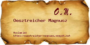 Oesztreicher Magnusz névjegykártya